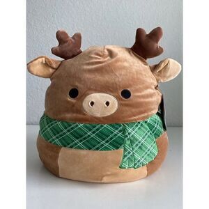 Squishmallows Ruby the Reindeer 16” Scarf Christmas Holiday Super Soft Plush Toy